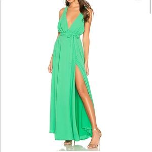Lovers and friends green maxi dress